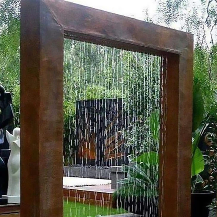 Fountain Corten Water Curtain Wall Pool