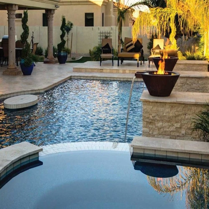 Gas Outdoor Firepit With Water Feature