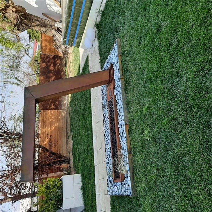 Large Corten Steel Rain Curtain