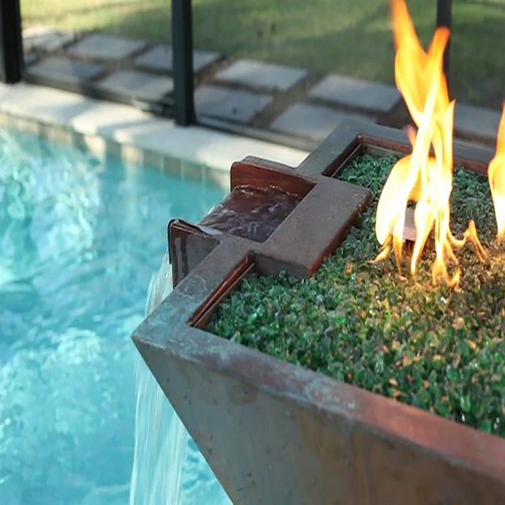Propane 100cm Corten Steel Fire Pit