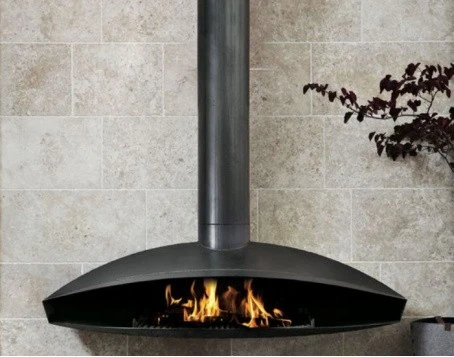 Wall Mounted Steel Fireplace Suspended Fireplace