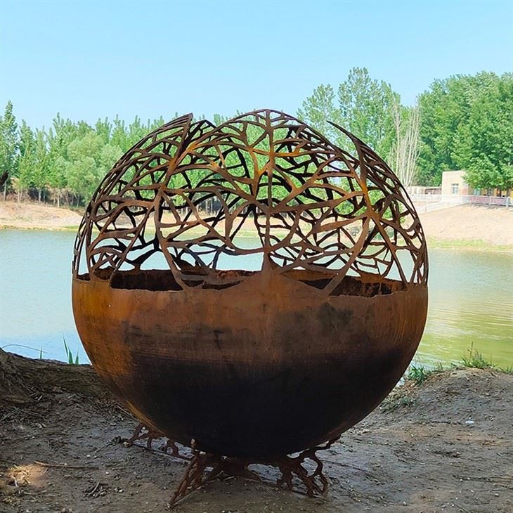 Corten Steel Steel Fire Ball Sculpture suppliers
