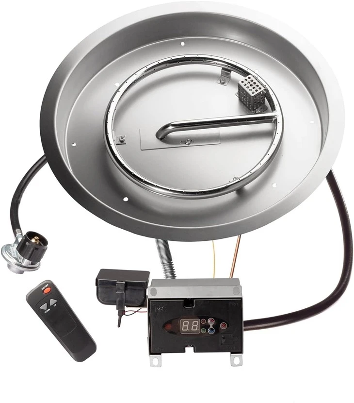 Outdoor Rectangle Tile Top Propane Gas Fire Pit